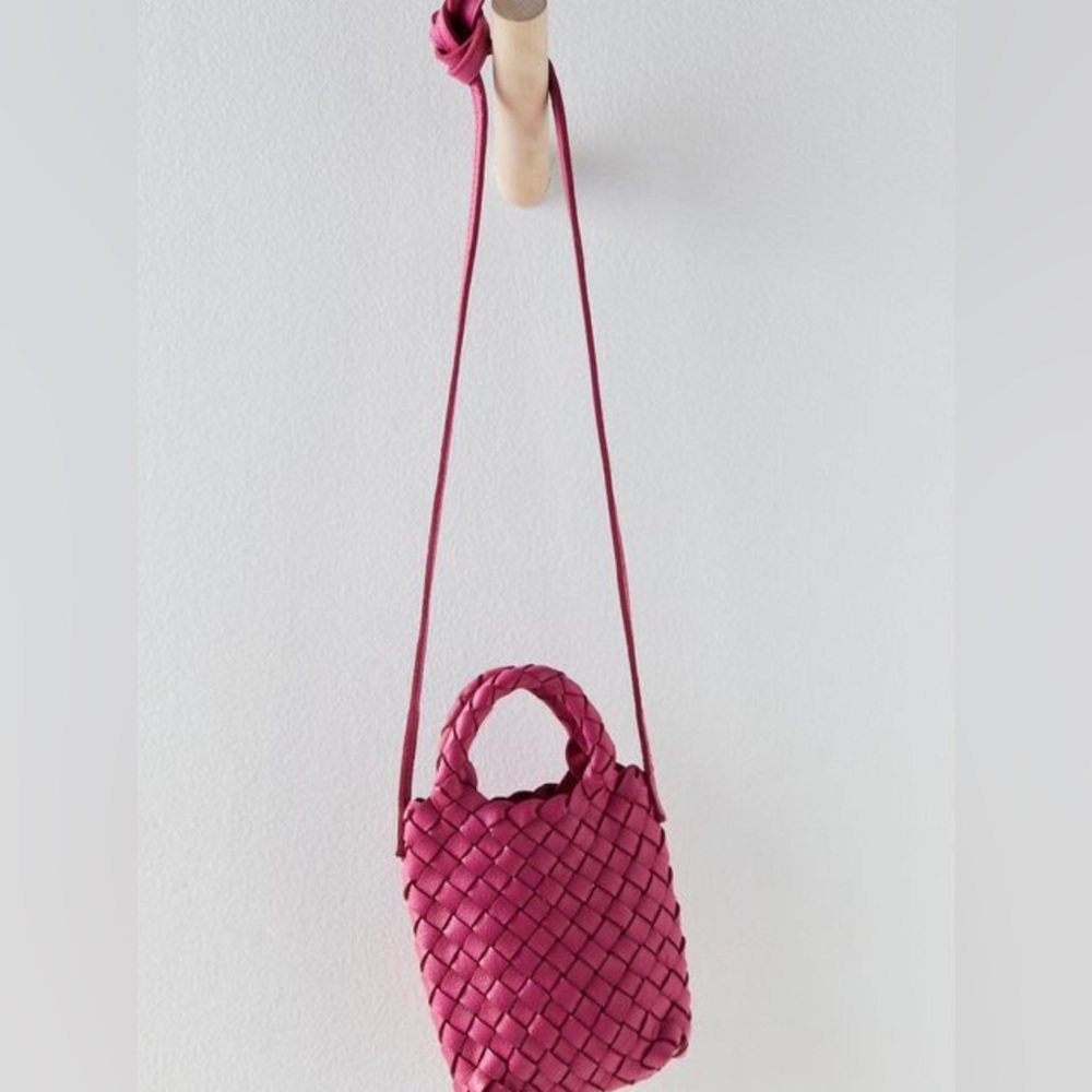 NWOT Free People Woven Hearts Crossbody Bag
